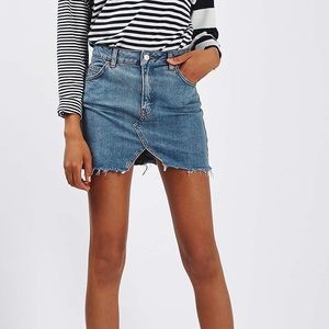 RARE TopShop MOTO Jean Skirt